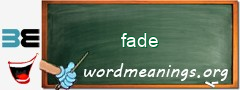 WordMeaning blackboard for fade